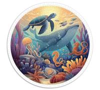 Puzzle Adultos 1000 Piezas Fondo Marino Explora Los Misterios del Océano con Este Desafío Creativo. Diseño Artístico con Tortugas, Delfines Y Arrecifes. Estimula La Mente Y Fomenta La Paciencia.