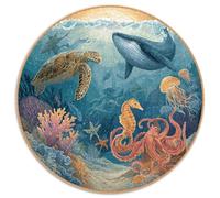 Puzzle Adultos 1000 Piezas Fondo Marino Explora Los Misterios del Océano con Este Desafío Creativo. Diseño Artístico con Tortugas, Delfines Y Arrecifes. Estimula La Mente Y Fomenta La Paciencia.