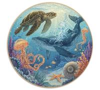 Puzzle Adultos 1000 Piezas Fondo Marino Explora Los Misterios del Océano con Este Desafío Creativo. Diseño Artístico con Tortugas, Delfines Y Arrecifes. Estimula La Mente Y Fomenta La Paciencia.