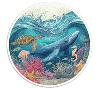 Puzzle Adultos 1000 Piezas Fondo Marino Explora Los Misterios del Océano con Este Desafío Creativo. Diseño Artístico con Tortugas, Delfines Y Arrecifes. Estimula La Mente Y Fomenta La Paciencia.