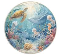 Puzzle Adultos 1000 Piezas Fondo Marino Explora Los Misterios del Océano con Este Desafío Creativo. Diseño Artístico con Tortugas, Delfines Y Arrecifes. Estimula La Mente Y Fomenta La Paciencia.