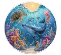 Puzzle Adultos 1000 Piezas Fondo Marino Explora Los Misterios del Océano con Este Desafío Creativo. Diseño Artístico con Tortugas, Delfines Y Arrecifes. Estimula La Mente Y Fomenta La Paciencia.