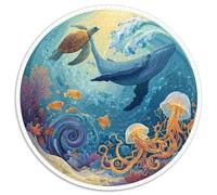 Puzzle Adultos 1000 Piezas Fondo Marino Explora Los Misterios del Océano con Este Desafío Creativo. Diseño Artístico con Tortugas, Delfines Y Arrecifes. Estimula La Mente Y Fomenta La Paciencia.