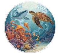 Puzzle Adultos 1000 Piezas Fondo Marino Explora Los Misterios del Océano con Este Desafío Creativo. Diseño Artístico con Tortugas, Delfines Y Arrecifes. Estimula La Mente Y Fomenta La Paciencia.