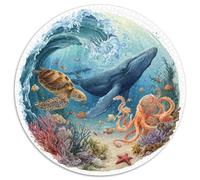 Puzzle Adultos 1000 Piezas Fondo Marino Explora Los Misterios del Océano con Este Desafío Creativo. Diseño Artístico con Tortugas, Delfines Y Arrecifes. Estimula La Mente Y Fomenta La Paciencia.