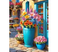 Puzzle Adultos, Puzzles de 200 Piezas Arte de Juego de para Adultos, Rompecabezas de Impresión de Alta Definición Multicolor, Tema:Ciudad del Jarrón Azul