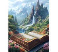 Puzzle Adultos, Puzzles de 200 Piezas Arte de Juego de para Adultos, Rompecabezas de Impresión de Alta Definición Multicolor, Tema:Libro de Plantas de Montaña