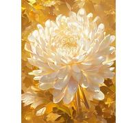 Puzzle Adultos, Puzzles de 200 Piezas Arte de Juego de para Adultos, Rompecabezas de Impresión de Alta Definición Multicolor, Tema:Crisantemo de Oro