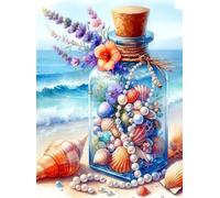 Puzzle Adultos, Puzzles de 60 Piezas Arte de Juego de para Adultos, Rompecabezas de Impresión de Alta Definición Multicolor, Tema:Mar de Conchas