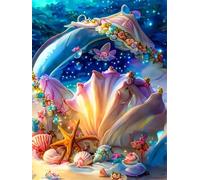 Puzzle Adultos, Puzzles de 60 Piezas Arte de Juego de para Adultos, Rompecabezas de Impresión de Alta Definición Multicolor, Tema:Concha del País de Las Maravillas