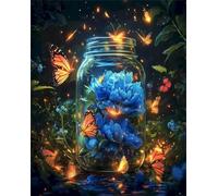 Puzzle Adultos, Puzzles de 700 Piezas Arte de Juego de para Adultos, Rompecabezas de Impresión de Alta Definición Multicolor, Tema:Mariposa Luciérnagas