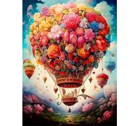 Puzzle Adultos, Puzzles de 700 Piezas Arte de Juego de para Adultos, Rompecabezas de Impresión de Alta Definición Multicolor, Tema:Globos de Flores