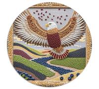 Puzzle Águila Calva 1000 Piezas para Adultos Juego Difícil de cartón Rompecabezas Bald Águila Granos Collage Decorativo Regalo para Hombre 1000pcs (67.5x67.5cm)