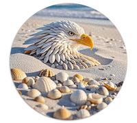 Puzzle Águila Calva 1000 Piezas para Adultos Juego EduGatoivo de cartón Rompecabezas Águila Calva Conchas de Playa Decorativo Regalo 1000pcs (67.5x67.5cm)