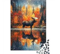 Puzzle Alco en el Bosque de otoño De 1000 Piezas Animales Rompecabezas Adultos De 1000 Piezas Juego Regalo 52x38cm/1000pcs