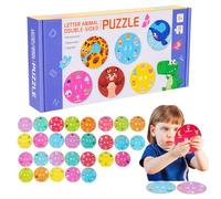 Puzzle alfabeto, Toddler Learning Jigsaw, 10,51 x 5,12 x 1,57 pulgadas Double Sed Matching Game, Colorful Educational Design for Kids, Classroom, Homeschool, Counting, Spelling Play