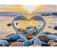 Puzzle Amar Atardecer Diseño de Patrones | con Exquisita Caja de Embalaje | Puzzle 1500 Piezas | Piezas Encajan Perfectamente | Letras la Parte Posterior | Rompecabezas Adultos Toda Familia s7h-210