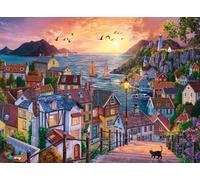 Puzzle Anatolian - Coastal Town at Sunset, 1.000 piese (1098)