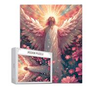Puzzle Ángel Puzzle 1500 Piezas Flor Rompecabezas Adultos Pieza de Madera Juegos, Entretenimiento En Familia Rompecabezas Jigsaw para a Partir de 14 Años, Juego De Decoración del Hogar Regalos S-920
