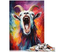 Puzzle Animal cabra 2000 piezas Puzzle 70 cm x 100 cm Tarjeta gris Puzzles Adecuado para adultos y niños de 14 años y más difícil rompecabezas para mujeres hombres