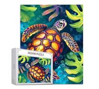 Puzzle Animal Puzzle 1500 Piezas Tortugas Marinas Rompecabezas Adultos Pieza de Madera Juegos, Entretenimiento En Familia Rompecabezas Jigsaw para a Partir de 14 Años, Decoración del Hogar S-579