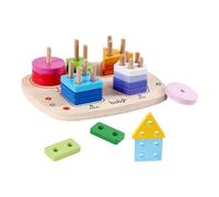 Puzzle Apilable de Madera | Tablero Geométrico Sensorial - Clasificación De Formas - Para El Desarrollo Del Aprendizaje Preescolar La Casa Viajes La Sala De Juego Jardín De Niños