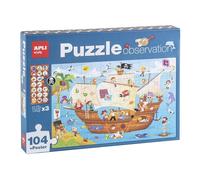 Puzzle APLI Kids 17917 Barco Pirata 104 piezas 5 años