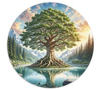 Puzzle Árbol 1000 Piezas para Adultos Y Niños Juego EduGatoivo De Cochetón Rompecabezas Árbol Vida Montaña Decorativo Regalo Original 1000pcs (67.5x67.5cm)