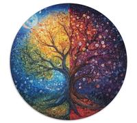 Puzzle Árbol de la Vida 1000 Piezas para Adultos Juego EduGatoivo de cartón Puzzle Árbol Sagrado Colorido Decorativo Regalo 1000pcs (67.5x67.5cm)