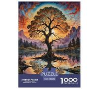 Puzzle Árbol de la Vida De 1000 Piezas Interesante Personal Rompecabezas para Adultos De 1000 Piezas Pintura Entretenimento 38x26cm/1000pcs
