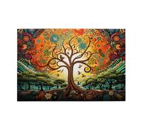 Puzzle Árbol de la Vida Puzzle 1000 Piezas Color Imposible, DIY Obra de Arte de Juego de Rompecabezas para Adultos, Rompecabezas de Alta Definición Multicolor, Regalo Decoracion Hogar 75x50cm E-595