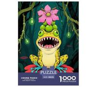 Puzzle Árbol Rana 1000 Piezas para Avanzados Juego Familiar De Cartón Puzzles Rana Árbol Extraña Decorativo Regalo Ideal 38x26cm/1000pcs