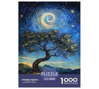 Puzzle Árboles Under The Starry Sky De 1000 Piezas Interesante Personal Rompecabezas Hombres Y Mujeres De 1000 Piezas Decoracion Regalo 38x26cm/1000pcs