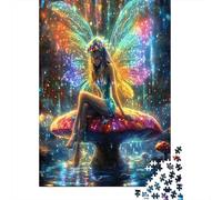 Puzzle Arco Iris Hada Sentado De 1000 Piezas Interesante Rompecabezas para Adultos De 1000 Piezas Obra De Arte Entretenimiento Creativo 70x50cm/1000pcs