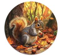 Puzzle Ardilla 1000 Piezas para Adultos Juego EduGatoivo de cartón Puzzle Ardilla Bosque Nueces Decorativo Regalo Ideal 1000pcs (67.5x67.5cm)