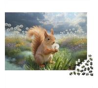 Puzzle Ardilla 1000 Piezas - para Adultos Y Niños Puzzle De Flores Silvestres, Divertido, Desafiante E Instructivo Decorativo, Regalo Original 52x38cm/1000pcs