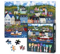 Puzzle artístico de 1000 piezas para adultos: ciudad costera panorámica decoración de pared | colorido rompecabezas de coleccionistas sin polvo | Relajante juego familiar regalo para adultos, niños