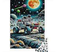 Puzzle Astronauta 1000 Piezas para Adultos Juego EduGatoivo De Madera Rompecabezas Astronautaa Planetaa Vehículo Todo Terreno Decorativo Regalo Ideal 1000pcs (75x50cm)
