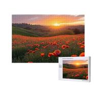 Puzzle Atardecer 1000 Piezas Flor Grande Rompecabezas Adultos de Madera, Puzzles Juegos Divertidos/Relajantes/Desafiantes para Adultos y Principiantes, como Regalo para Amigos y Seres Queridos 2T-355