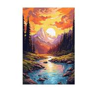 Puzzle Atardecer Puzzle 1500 Piezas Montaña Imposible, DIY Obra de Arte de Juego de Rompecabezas para Adultos, Rompecabezas de Impresión de Alta Definición Multicolor, Decoracion Hogar 87x57cm D-1053