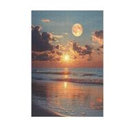 Puzzle Atardecer Puzzle 1500 Piezas Océano Imposible, DIY Obra de Arte de Juego de Rompecabezas para Adultos, Rompecabezas de Impresión de Alta Definición Multicolor, Decoracion Hogar 87x57cm D-815