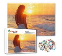 Puzzle Atardecer Puzzle 1500 Piezas Paisaje, Rompecabezas Imposible Desafiante, Adultos Madera Jigsaw, Juegos de Rompecabezas para Toda la Familia con Reducción de Presión, Regalos para Mujeres W-4