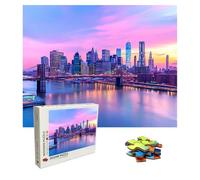 Puzzle Atardecer Puzzle 1500 Piezas, Rompecabezas Adultos, Ciudad Puzzles de Madera, Gigante Imposible Jigsaw para Toda La Familia 87xx57 cm, Actividad Creativa Adultos, Puzzles Estilo Clásico 8p-471