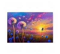 Puzzle Atardecer Puzzle 3000 Piezas Diente de León Imposible, Obra de Arte de Juego de Rompecabezas para Adultos, Rompecabezas de Impresión de Alta Definición Multicolor, Regalo Mujer 81x122cm D-304