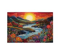 Puzzle Atardecer Puzzle 5000 Piezas Flor Imposible, DIY Obra de Arte de Juego de Rompecabezas para Adultos, Rompecabezas de Alta Definición Multicolor, Regalo Mujer Decoracion Hogar 105x156cm E-871