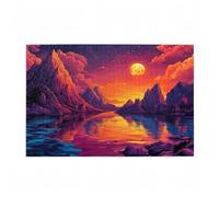 Puzzle Atardecer Puzzle 6000 Piezas Montaña Imposible, DIY Obra de Arte de Juego de Rompecabezas para Adultos, Rompecabezas de Impresión de Alta Definición Multicolor, Decoracion Hogar 105x179cm D-350