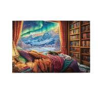 Puzzle Aurora Puzzle 6000 Piezas Estante para Libros Imposible, DIY Obra de Arte de Juego de Rompecabezas para Adultos, Rompecabezas de Alta Definición Multicolor, Decoracion Hogar 105x179cm E-851