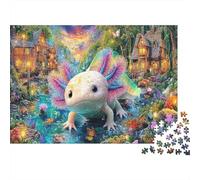 Puzzle Axolote Fantasía 1000 Piezas Papel para Adultos Enigma Educativo Papel Decorativo de Pared 38x26cm/1000pcs
