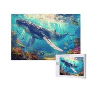 Puzzle Ballena 3000 Piezas Fondo del mar Grande Rompecabezas Adultos de Madera, Puzzles Juegos Divertidos/Relajantes/Desafiantes para Adultos y Principiantes, Como Regalo para Amigos y Familia 2T-1031