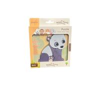 Puzzle Bebé, mi Primer puzle, Mejor Regalo de Lógica Bebé - Mamás - Juego de Sociedad Educativo - Juego de Lógica y Reflexión Rompecabezas de 4 Piezas en Bonita Madera - 12M+ 4 Modelos (Oso)